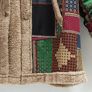 Loujoliwax™ Vintage patchwork coat